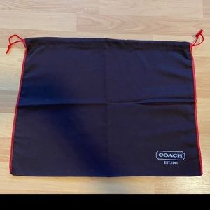 Coach dust cover with drawstring